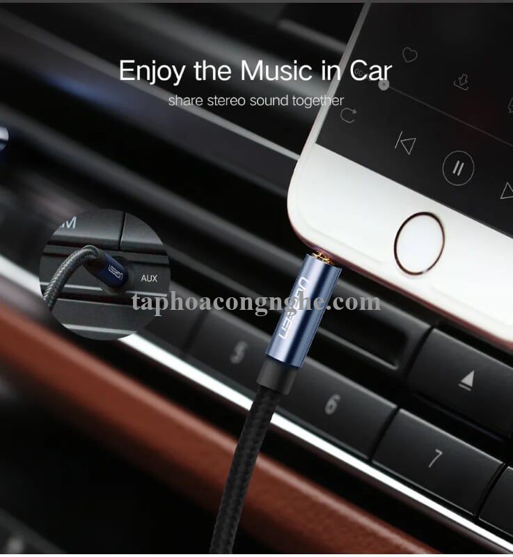 Ugreen 50364 3M màu Đen Cáp âm thanh 2 đầu 3.5mm dương AV112 30050364